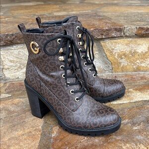 Lace-Up Ankle Boots by Guess